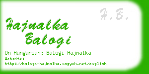 hajnalka balogi business card